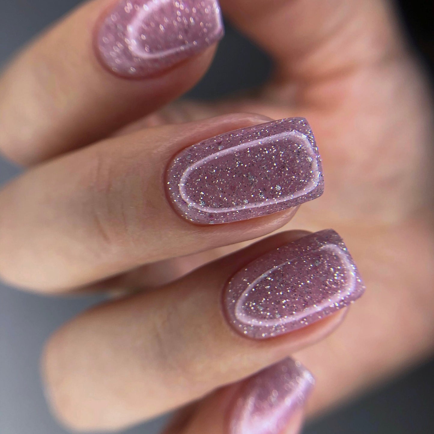 NAILSOFTHENIGHT Base reflectante 06 - base reflectante de camuflaje con brillo (rosa suave), 10 ml