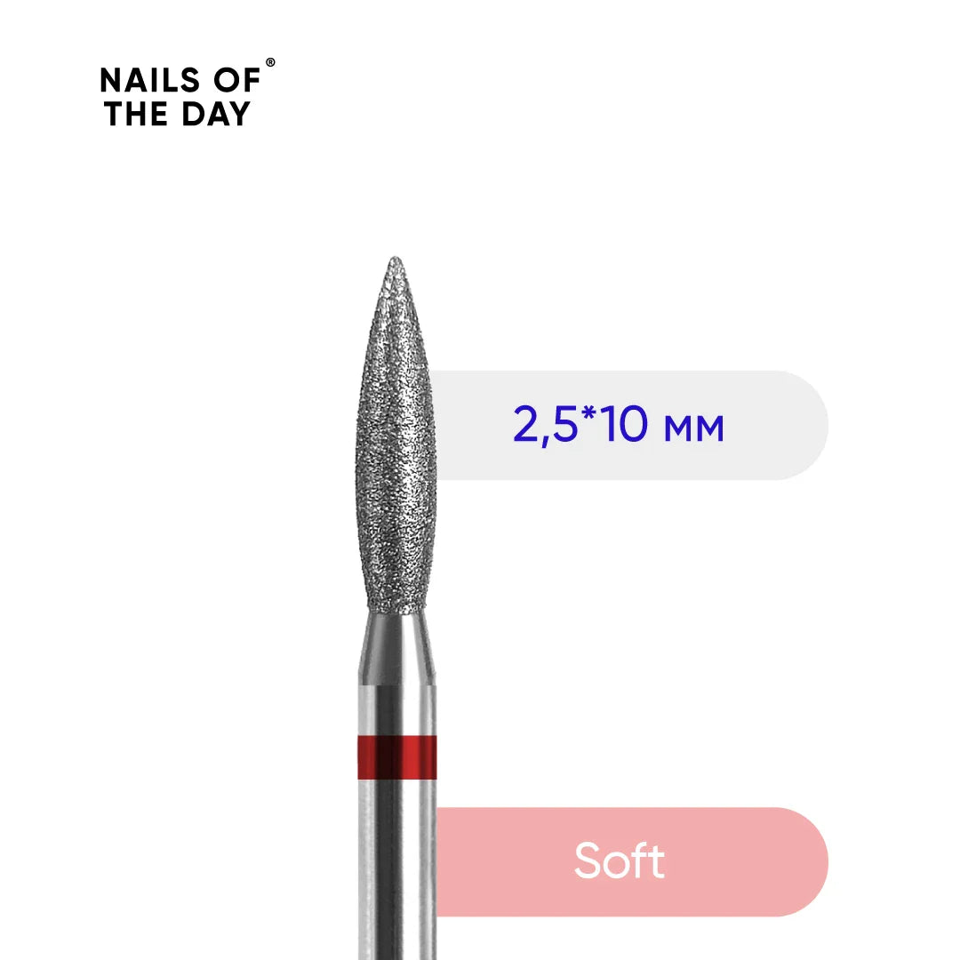 Cortador Nailsoftheday Flame — cortador de marca diamante rojo llama, 2,5*10 mm