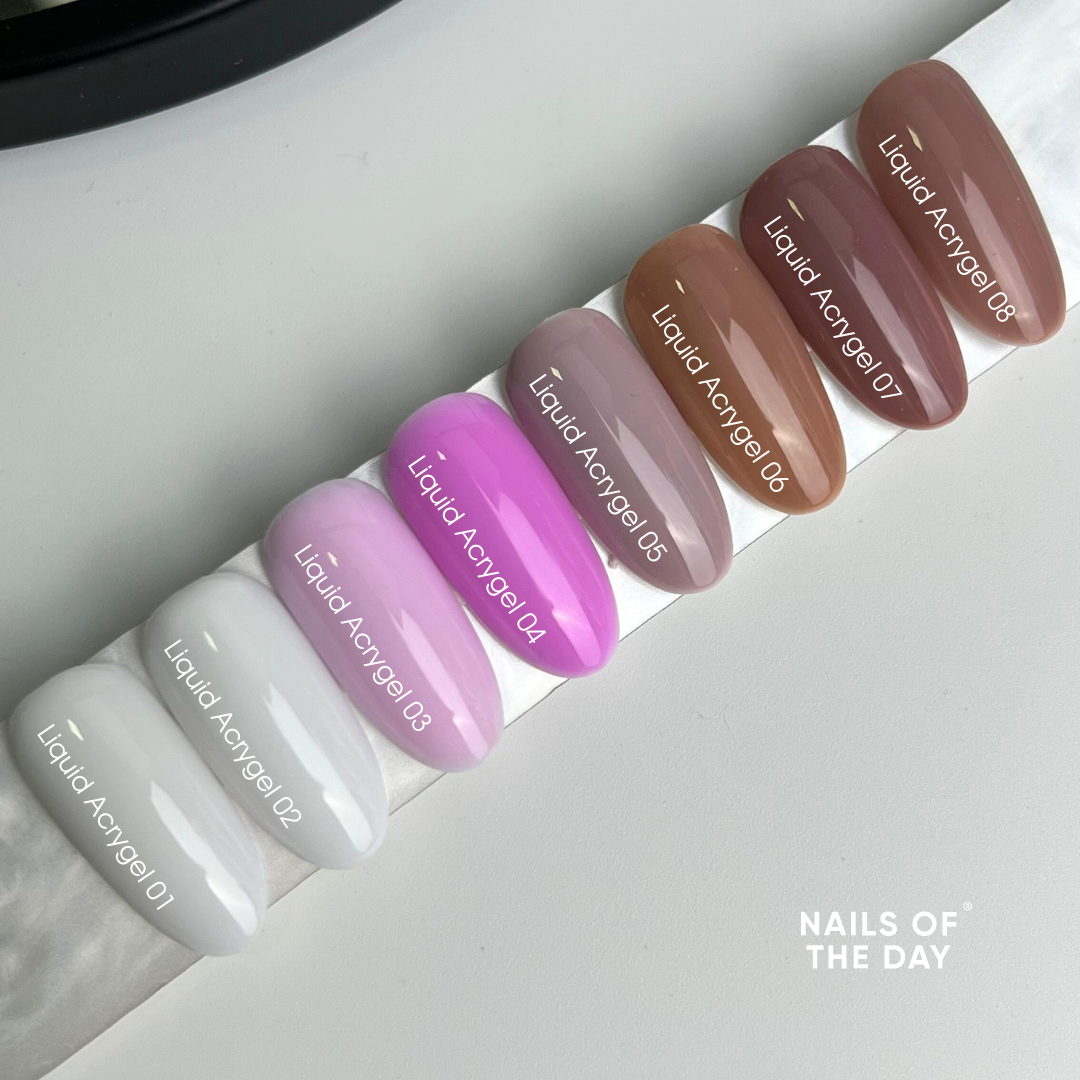 NAILSOFTHEDAY Liquid Acrygel 05 — Acrygel líquido rosa polvoriento de nueva fórmula para uñas, 15 ml