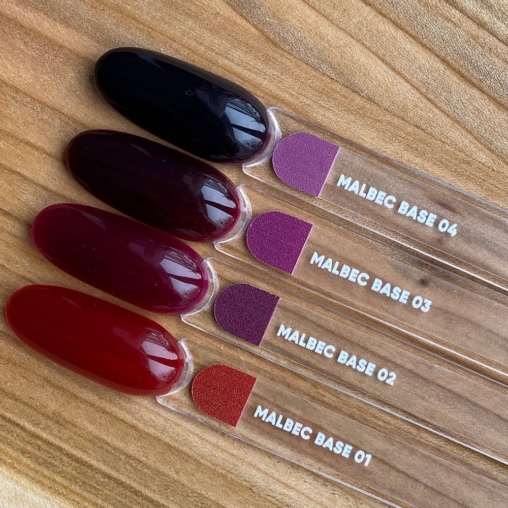 NAILSOFTHEDAY Malbec base 03 – base imitación cristal de color rojo vino, 10 ml