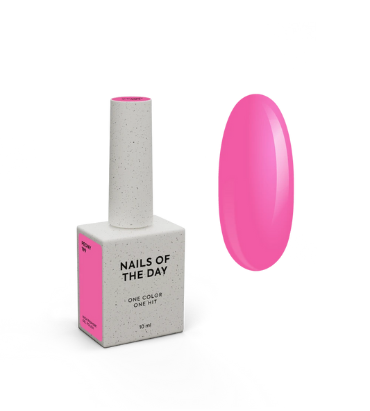 NAILSOFTHEDAY Gel Polish Peony — esmalte semipermanente rosa intenso y cálido, cubre en una sola capa, 10 ml.