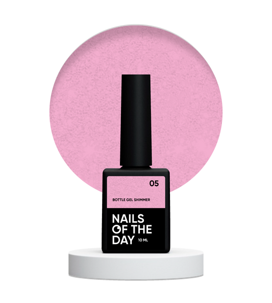 NAILSOFTHEDAY Botella gel shimmer 05 – gel violeta ultrafuerte con brillo plateado, 10 ml