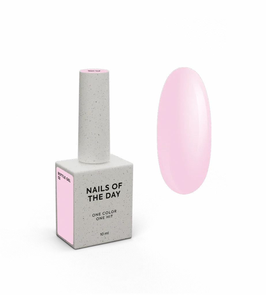NAILSOFTHEDAY Botella de gel 02 – gel súper fuerte (rosa pálido), 10 ml