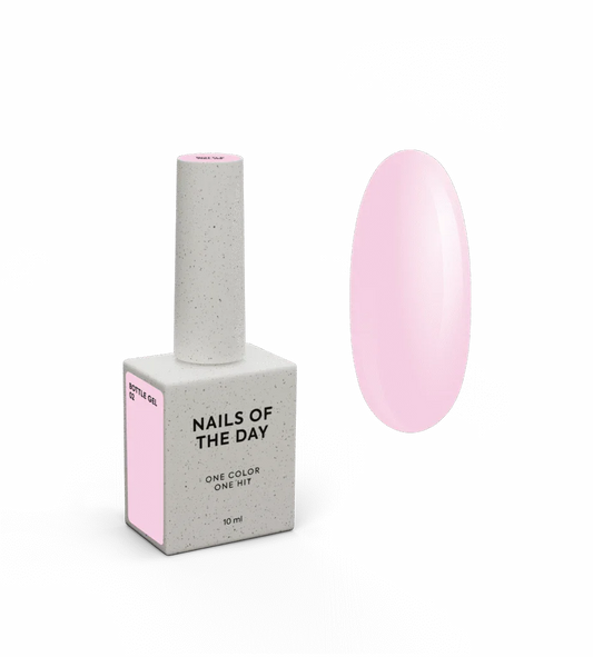 NAILSOFTHEDAY Botella de gel 02 – gel súper fuerte (rosa pálido), 10 ml