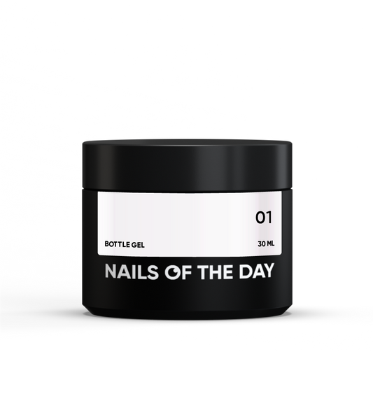 NAILSOFTHEDAY Frasco gel 01 – gel blanco súper fuerte, 30 ml