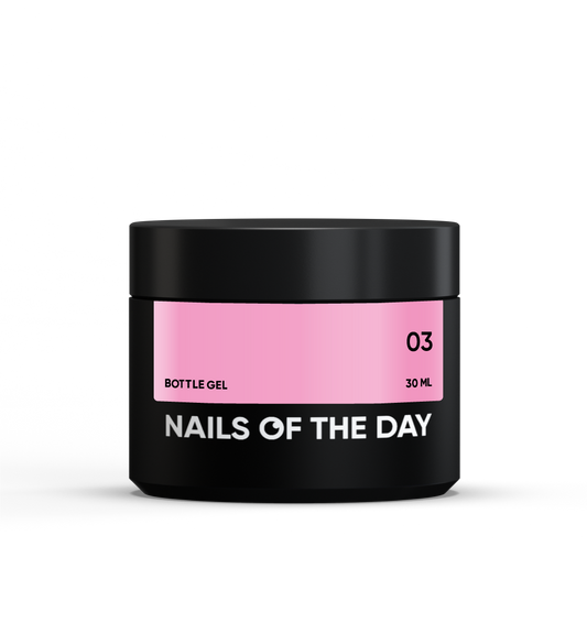 NAILSOFTHEDAY Botella gel 03 – gel ultrafuerte rosa suave, 30 ml
