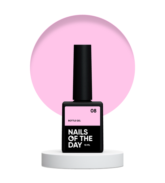 NAILSOFTHEDAY Botella gel 08 – gel ultrafuerte MISMO frasco legendario, 10 ml