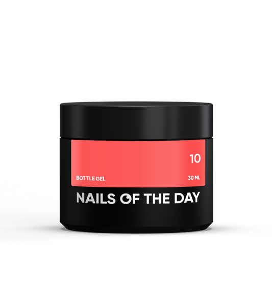 NAILSOFTHEDAY Botella gel 10 – gel ultrafuerte, la MISMA botella legendaria, 30 ml