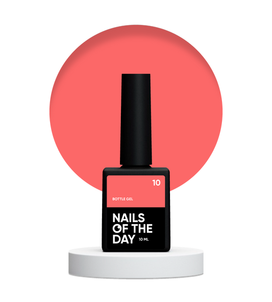 NAILSOFTHEDAY Botella gel 10 – gel ultrafuerte, la misma botella legendaria, 10 ml