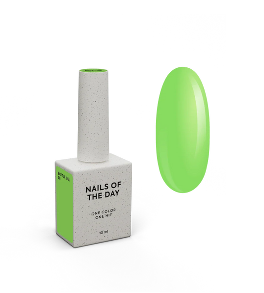 NAILSOFTHEDAY Botella gel 28 – gel fortalecedor de uñas ultra fuerte verde neón, 10 ml