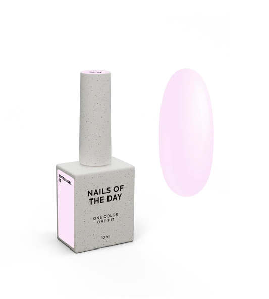 NAILSOFTHEDAY Botella gel 33 – gel fortalecedor de uñas ultrafuerte rosa claro, 10 ml