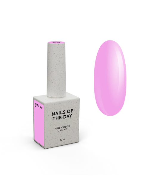 NAILSOFTHEDAY Botella gel 34 – gel fortalecedor de uñas ultra fuerte de color rosa suave, 10 ml
