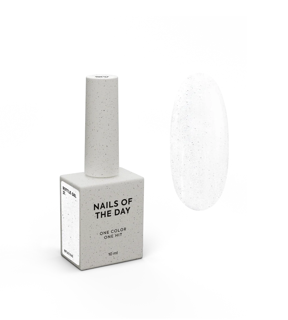 NAILSOFTHEDAY Bottle gel 37 – gel lechoso reflectante súper fuerte para fortalecer las uñas, 10 ml