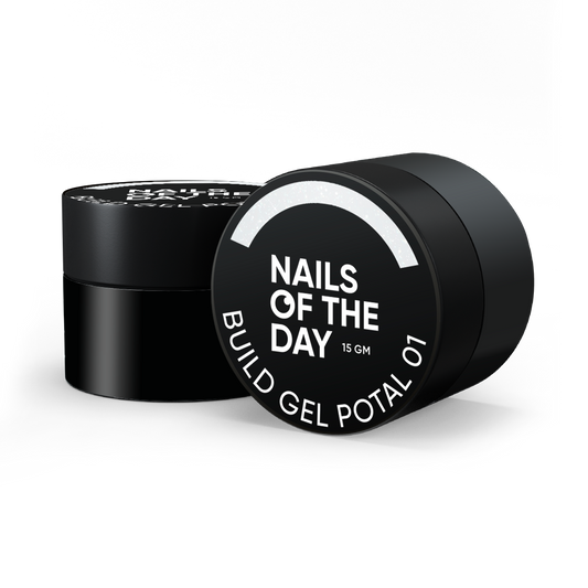 NAILSOFTHEDAY Build gel Potal 01 — gel de construcción de leche con potal para uñas, 15 ml