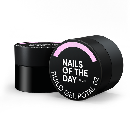 NAILSOFTHEDAY Build gel Potal 02 — gel de construcción rosa pálido con potal para uñas, 15 ml