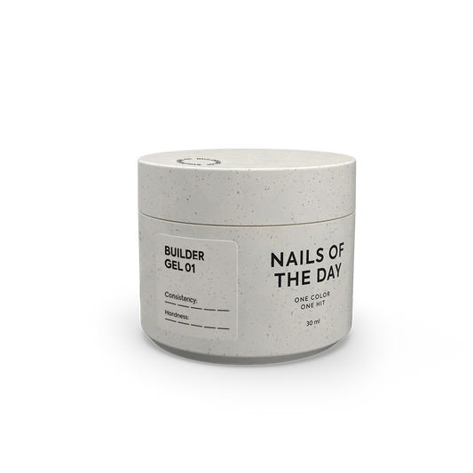 NAILSOFTHEDAY Builder Gel 01 - gel transparente para extensión de uñas, 30 ml
