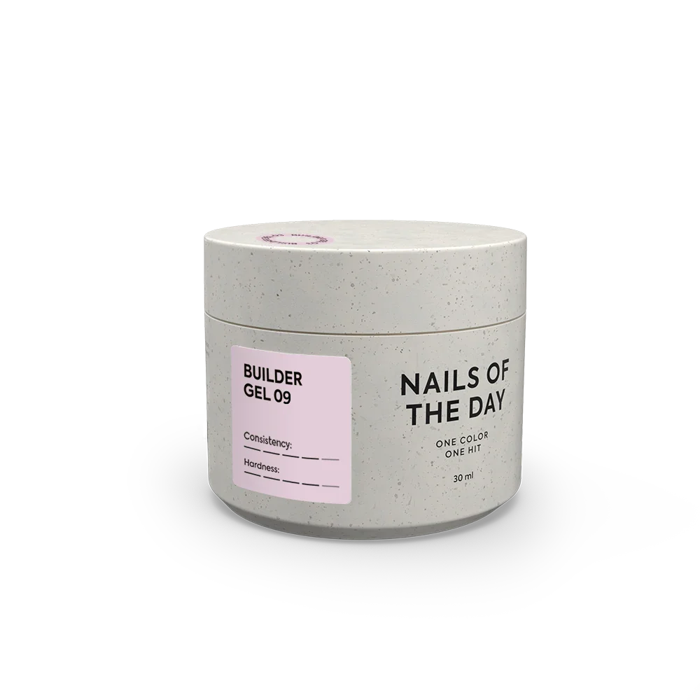 NAILSOFTHEDAY Builder Gel 09 — gel rosa lechoso para extensiones de uñas, 15ml-30 ml