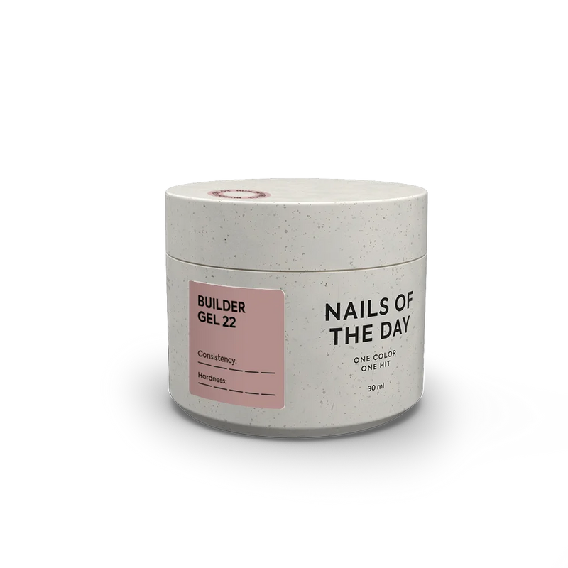 NAILSOFTHEDAY Builder Gel 22 — gel nude para extensiones de uñas, 15ml/30 ml
