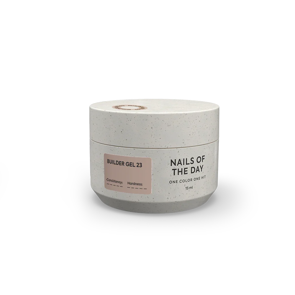 NAILSOFTHEDAY Builder Gel 23 — gel nude frío para extensión de uñas, 15 ml
