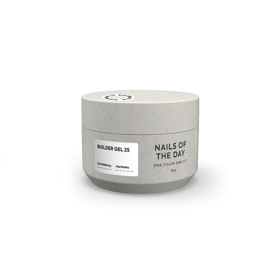 NAILSOFTHEDAY Builder Gel 25 — gel constructor blanco intenso para extensión de uñas, 15 ml.