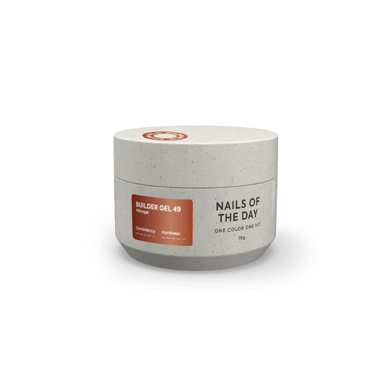 NAILSOFTHEDAY Builder gel 49 Vitrage — gel constructor vitral caramelizado para extensión de uñas, 15 ml