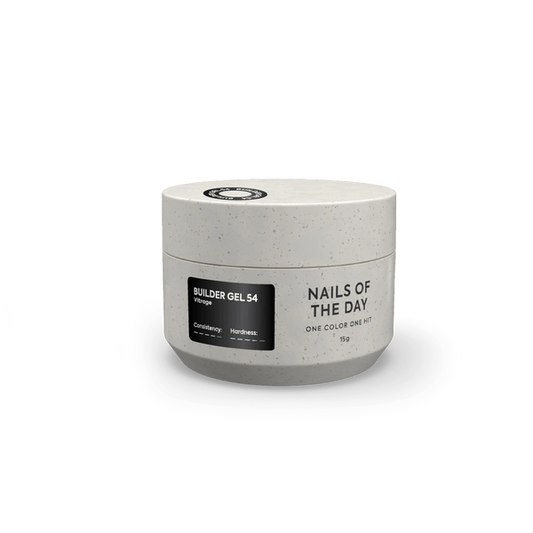 NAILSOFTHEDAY Builder gel 54 Vitrage — gel constructor vitral negro para extensión de uñas, 15 ml