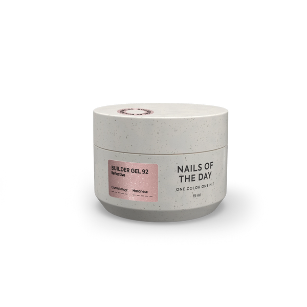 NAILSOFTHEDAY Builder Gel 92 — builder gel reflectante nude-melocotón, 15 ml