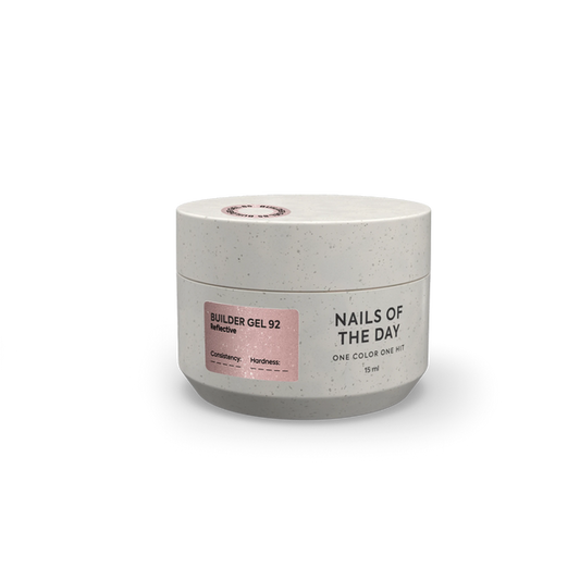 NAILSOFTHEDAY Builder Gel 92 — builder gel reflectante nude-melocotón, 15 ml