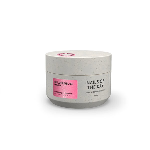 NAILSOFTHEDAY Builder Gel 93 — builder gel reflectante rosa suave, 15 ml