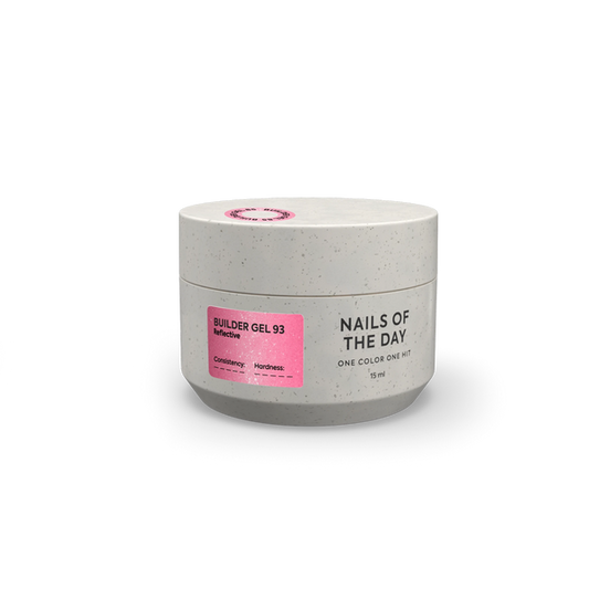 NAILSOFTHEDAY Builder Gel 93 — builder gel reflectante rosa suave, 15 ml