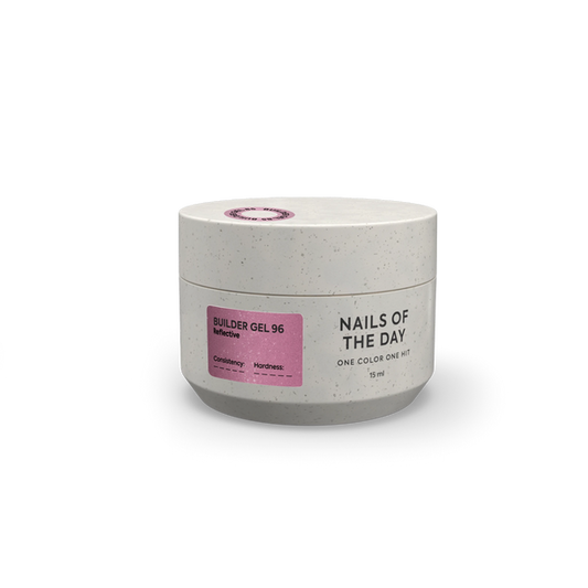 NAILSOFTHEDAY Builder Gel 96 — builder gel reflectante rosa, 15 ml