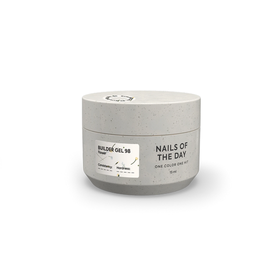 NAILSOFTHEDAY Builder Gel 98 — builder gel transparente con flores secas, 15 ml