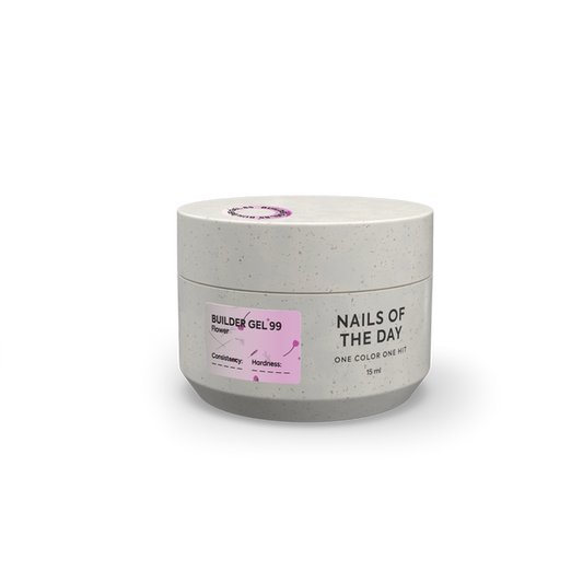 NAILSOFTHEDAY Builder Gel 99 — builder gel rosa con flores secas, 15 ml