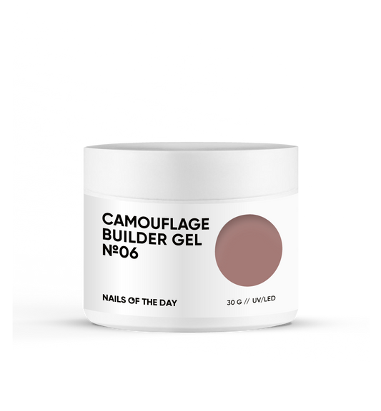 NAILSOFTHEDAY Gel constructor de camuflaje 06 - gel constructor de camuflaje marrón para uñas, 30 g