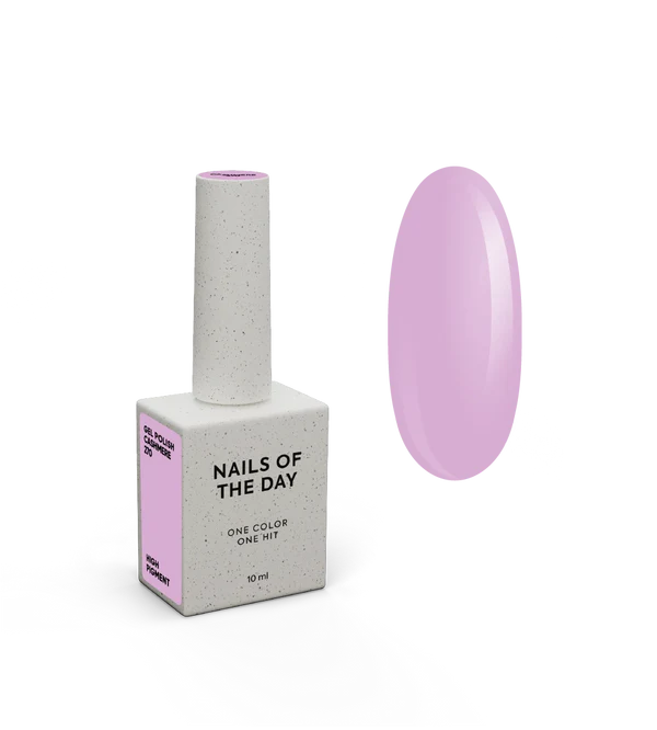NAILSOFTHEDAY Gel Polish Cashmere — esmalte semipermanente lila pastel con cobertura en una capa, 10 ml
