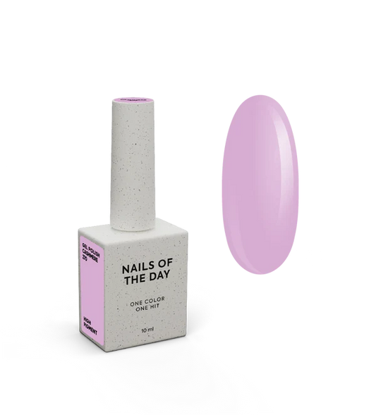 NAILSOFTHEDAY Gel Polish Cashmere — esmalte semipermanente lila pastel con cobertura en una capa, 10 ml