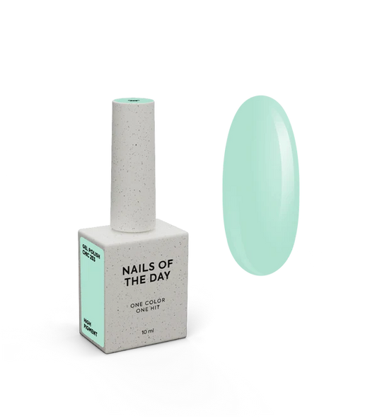 NAILSOFTHEDAY Gel Polish Chic — esmalte semipermanente turquesa pastel con cobertura en una capa, 10 ml