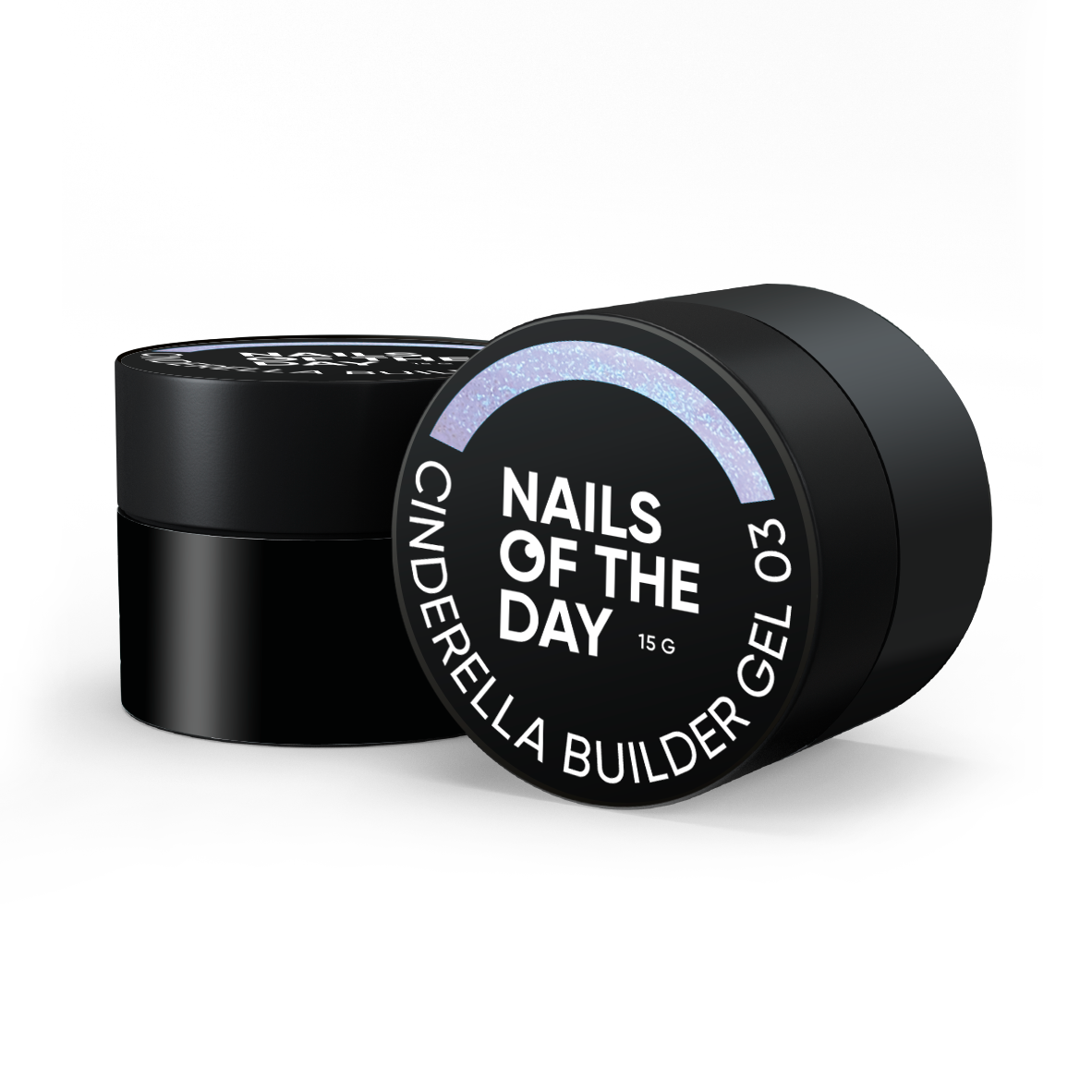 NAILSOFTHEDAY Cinderella builder gel 03 — gel constructor violeta con irisaciones perladas para uñas, 15 g