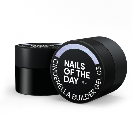 NAILSOFTHEDAY Cinderella builder gel 03 — gel constructor violeta con irisaciones perladas para uñas, 15 g