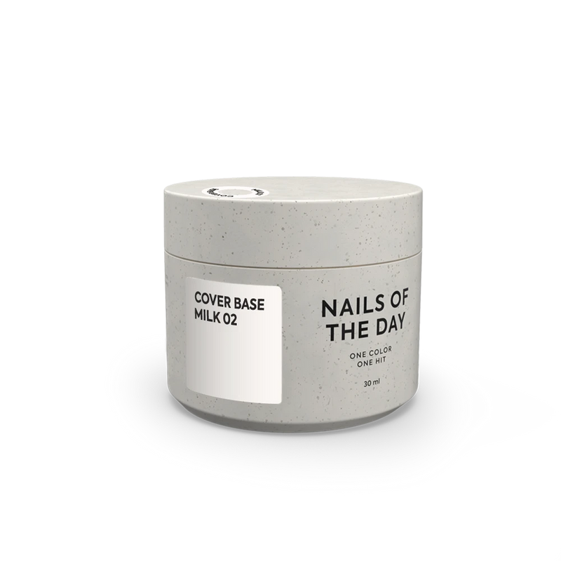 NAILSOFTHEDAY Cover Base Milk 02 — base lechosa clásica para uñas, 30 ml