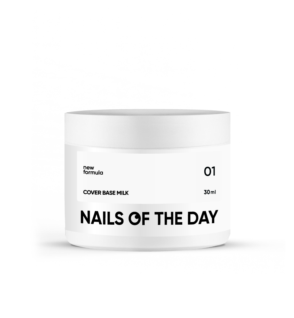 Nailsoftheday Cover base NUEVO Formula milk 01 — capa base translúcida de camuflaje de leche fría para uñas, 30 ml