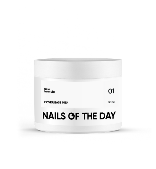 Nailsoftheday Cover base NUEVO Formula milk 01 — capa base translúcida de camuflaje de leche fría para uñas, 30 ml
