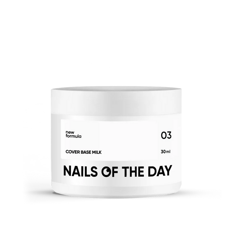 Nailsoftheday Cover Base NEW Formula Milk 03 — base camufladora lechosa semitransparente para uñas, 30 ml