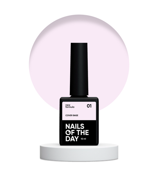 Nailsoftheday Base de cobertura NUEVA Fórmula 01: capa base de camuflaje rosa claro para uñas, 10 ml