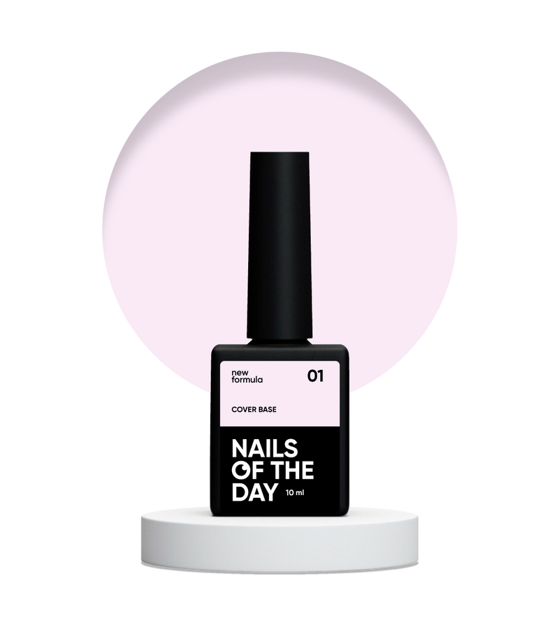 Nailsoftheday Cover base NEW Formula 01 - base de camuflaje rosa claro para uñas