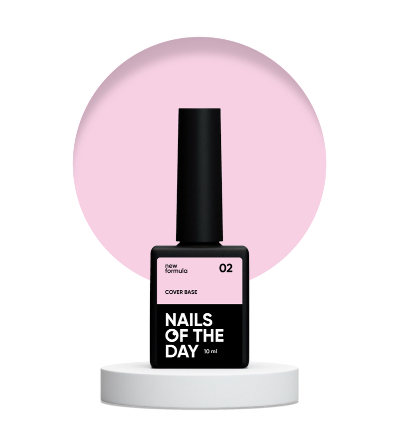 Nailsoftheday Cover base NEW Formula 02: base de camuflaje rosa nude para uñas, 10 ml