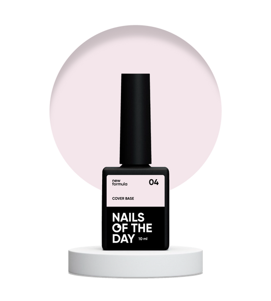 Nailsoftheday Cover base NUEVA Fórmula 04 — capa base semitransparente de color rosa empolvado para uñas, 10 ml
