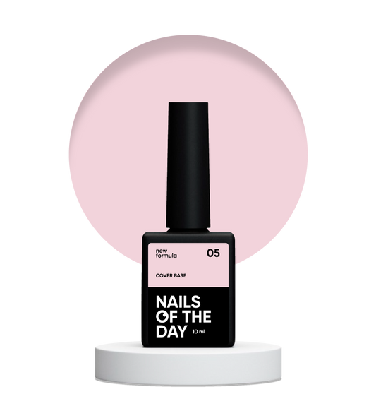 Nailsoftheday Base de cobertura NUEVA Fórmula 05: capa base de camuflaje de caramelo frío para uñas, 10 ml