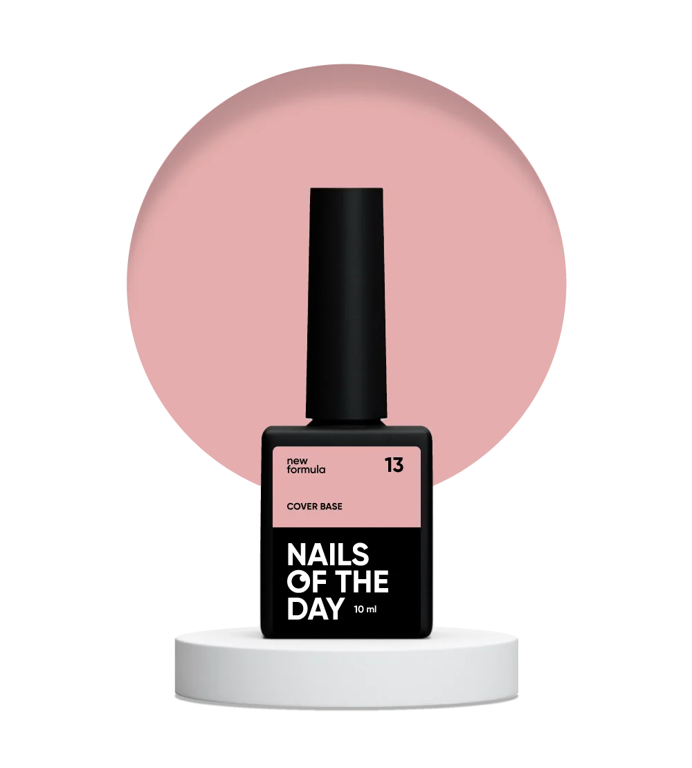 Nailsoftheday Base de cobertura NUEVA Fórmula 13: capa base de camuflaje rosa nude para uñas, 10 ml