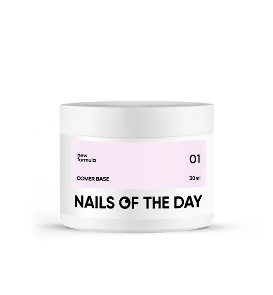 Nailsoftheday Base de cobertura NUEVA Fórmula 01: capa base de camuflaje rosa claro para uñas, 30 ml
